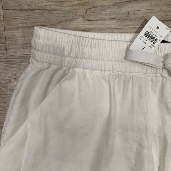 🆕 NWT Ann Taylor Linen Blend Ruched Pocket Skirt - Picture 3 of 5